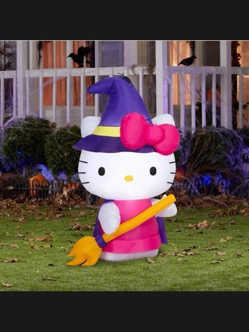 🆕 Hello Kitty Witch Halloween 3.5 Ft Light Up Inflatable Sanrio